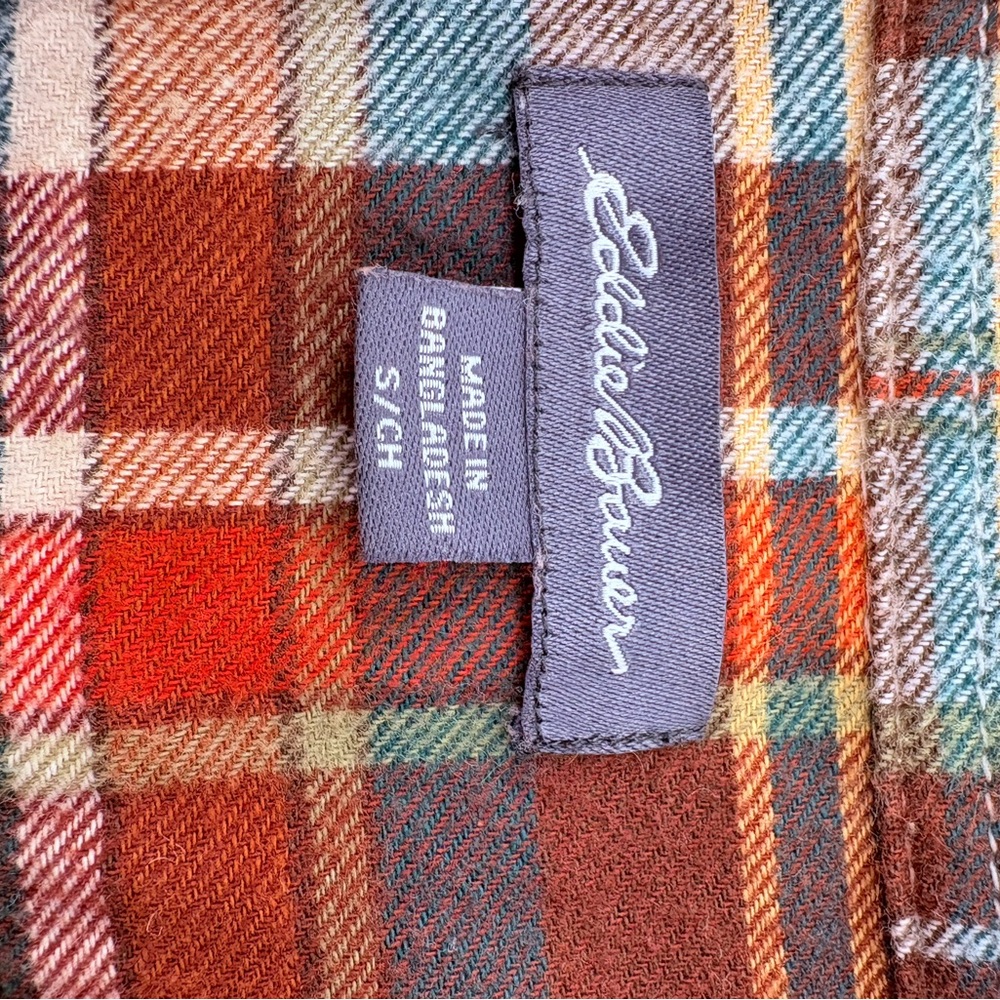 Bleached Upcycled Hombre Plaid Flannel Button Down Shirt Size Small - Picture 6 of 11